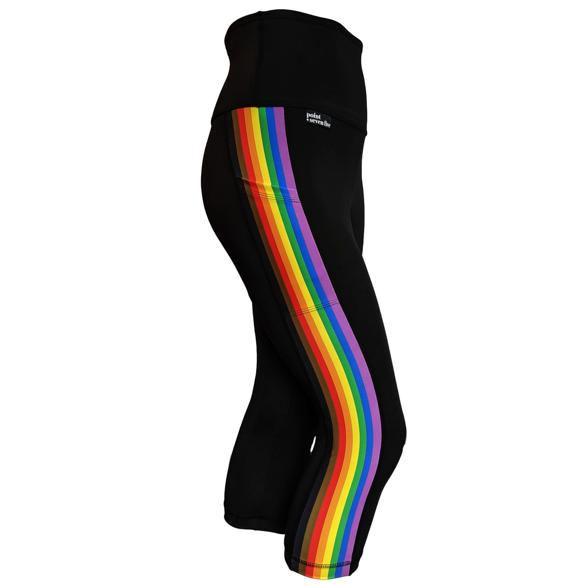 Progress Pride Flag Pocket Capri Leggings *ready to ship* – Point Seven Five