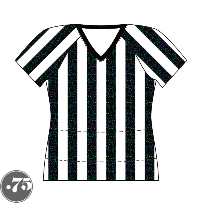 Fitted Curve Referee Raglan T-Shirt