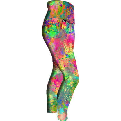 Neon Chalk Splatter Leggings