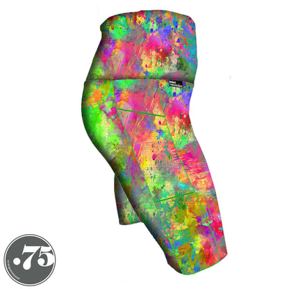 Neon Chalk Splatter Leggings