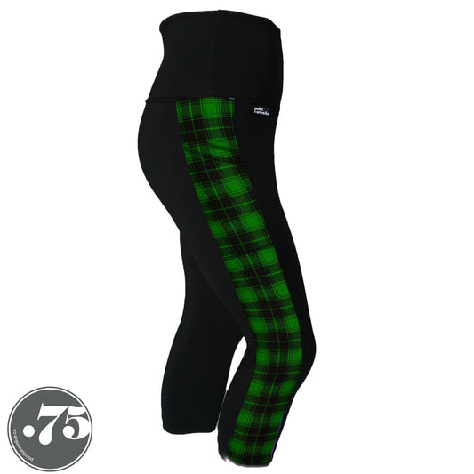 Green Plaid Compression Pocket Leggings