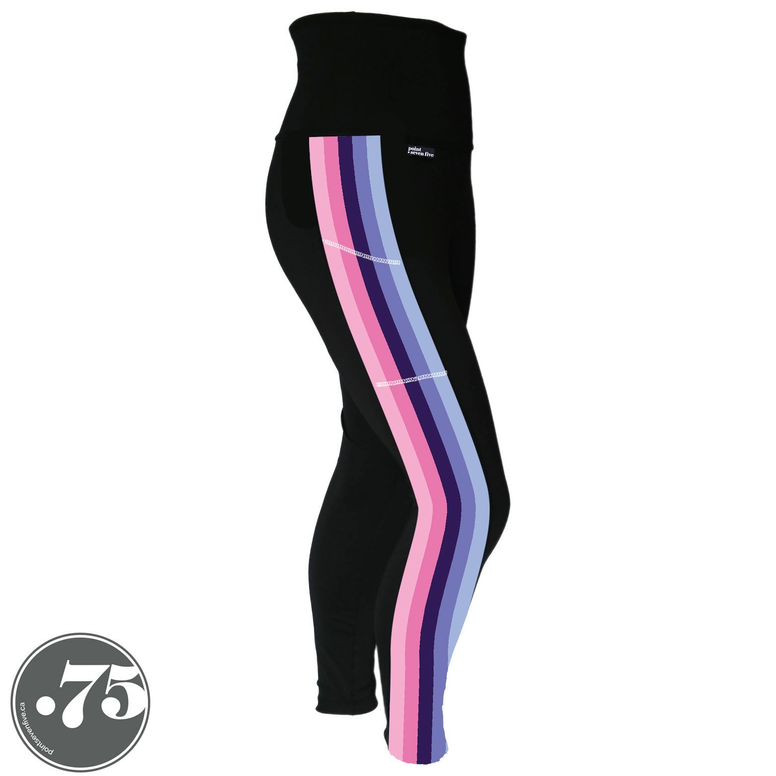 Rainbow Striped Women's Full Length Yoga Pant Leggings 