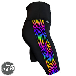 Rainbow Waves Compression Pocket Leggings
