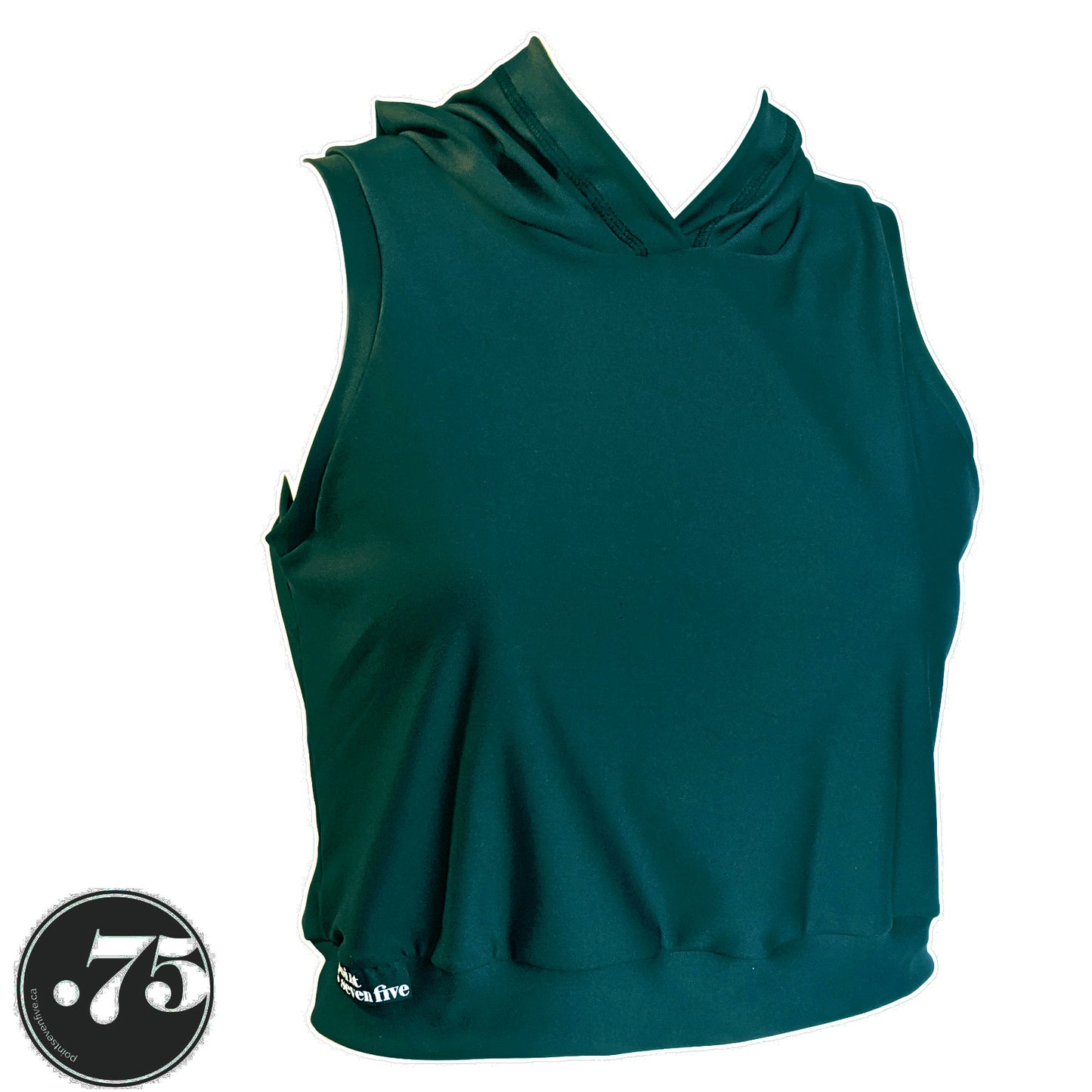 Teal Crop Top Hoodie