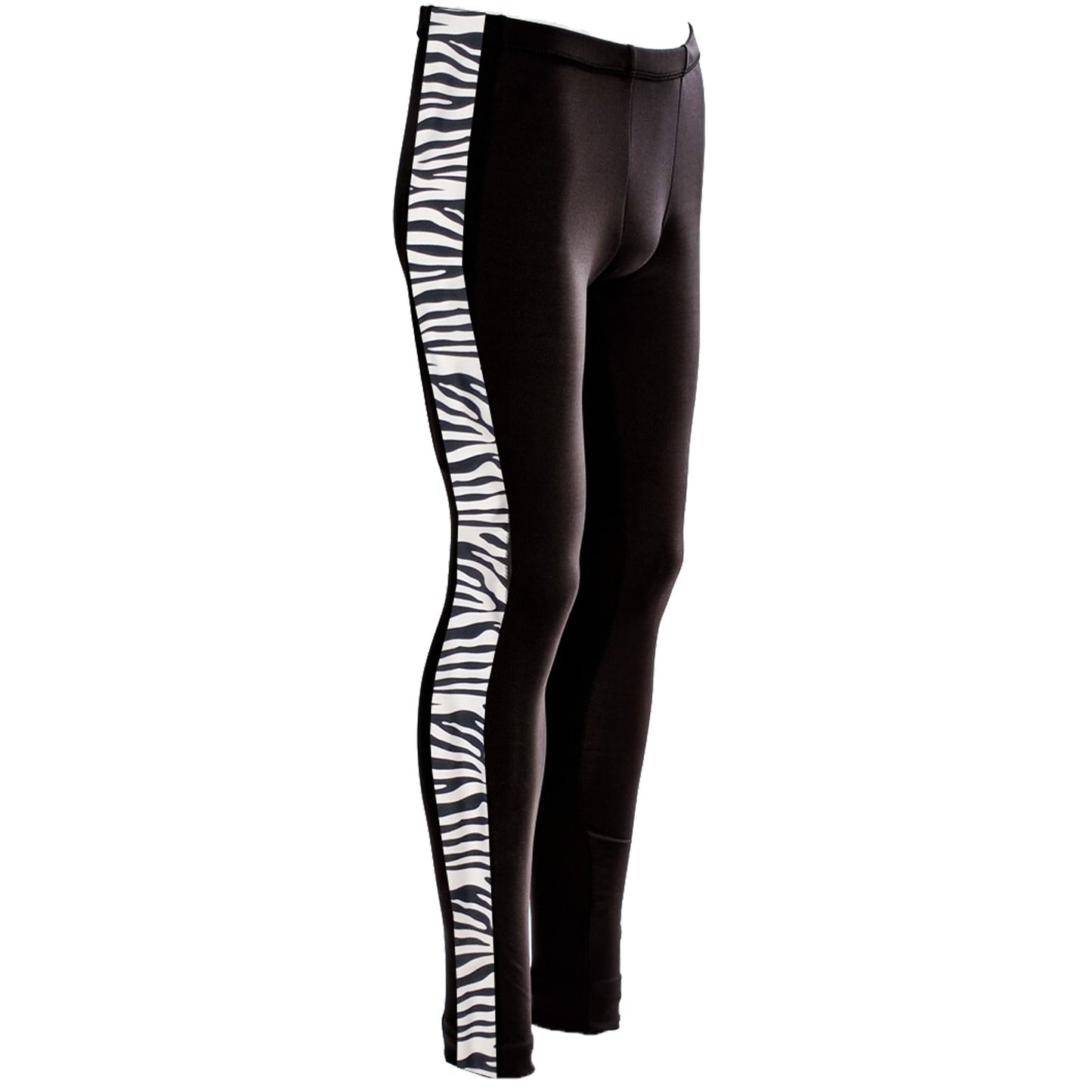 Boxer Cut Leggings, Zebra Contrast